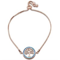 Sterling Silver Opal Tree Of Life Bracelet