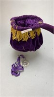 Purple Bag w/Handle and Emblem