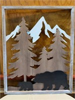 Bear Country Wood Cut Out 16”x20”