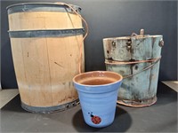 Vintage Wooden Barrel, Ice Cream Maker