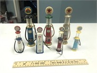 7 Assorted Model Vintage Gas Pumps