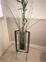 Wrought Iron/Glass Vase