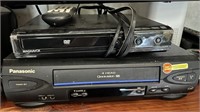 Magnavox dvd player, Panasonic VCR player