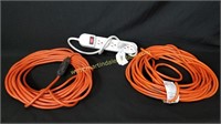 2) Small Extension Cords & Power Strip