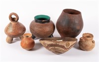 PRE COLUMBIAN, ETC. VESSELS (6)