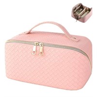 New Large Capacity Travel Cosmetic Bag PU Leather