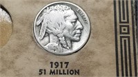 1917 Buffalo Nickel From A Set