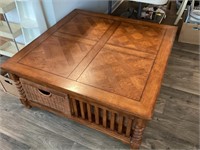 Coffee Table with Four Internal Storage Baskets