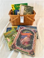 Ten Children's Books and Longaberger Basket