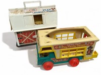 Vintage Fisher Price Family Farm & Camper toys