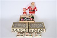 Vintage Christmas Ornaments, Santa & Mrs. Claus