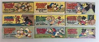 9pc 1950s Walt Disney Wheaties Comic Books