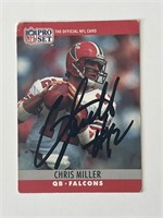Atlanta Falcons Chris Miller 1990 NFL #35 signed t
