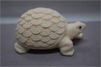 Corozo Nut Carved Lucky Turtle