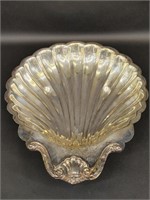 Vintage Shell Shaped Tray English Silver MFG