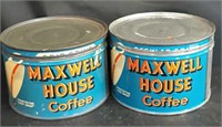 2 Maxwell House Coffee Cans
