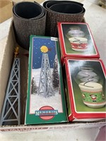 Flat with Christmas village items and more