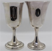 Lot of 2 Silver Plated Goblets