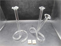 TWO 1970'S  BLOWN GLASS VASES