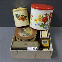 Vintage Tin Cannisters & Other Tins