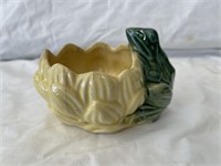 Vintage McCoy Frog & Lotus Planter