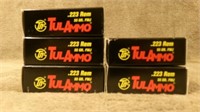 5 boxes(20 Count) TulAmmo 223 Rem steel case