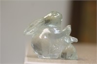 rock crystal(?) glass(?) rabbit