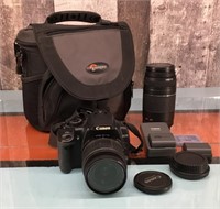 Canon EOS w/ accessories & extra lens