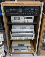Magnavox Integrated Stereo Receiver & Cabinet.