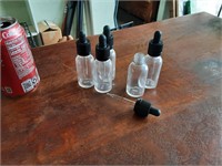 5 30ml bottles with glass dippers