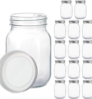 15pack 16 oz regular mouth mason jars