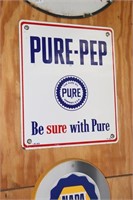 Pure Pep Be Sure With Pure porcelain advertising
