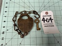 Antique UP RR Switch Lock W/ Key!!