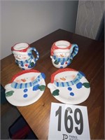 Santa mugs & plates