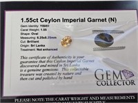 1.55ct Ceylon Imperial Garnet (N)Gem Collector Ge