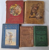 Robinson Crusoe & Robin Hood Books, Antique