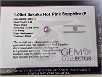 1.00ct LLakaka Hot Pink Sapphire (F)