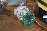 FENTON ART GLASS RABBITS