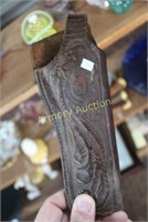 HAND TOOLED LEATHER WALLET