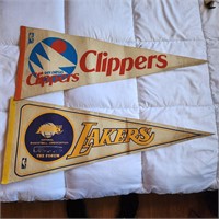 L.A. Lakers San Diego Clippers Basketball Pennants