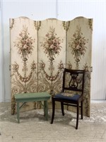 Fabric Room Screen, Bench & Chair