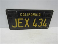 California License Plate Single
