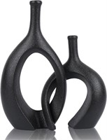 Black Vase for Decoration - Modern Black Table Dec