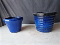 Set of 2 Ceramic Flower Pots