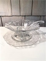 Cambridge Rosepoint Etched Compote Set