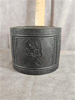 CHINESE BLACK CLAY CRIKET JAR WITH LID