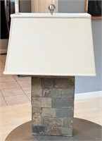 Faux Stone Base Table Lamp