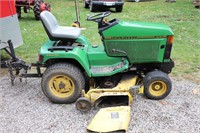 JOHN DEERE 455 DIESEL LAWN MOWER - 1565 HOURS