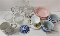 Melmac, Apothecary Jar, & Vintage Cups