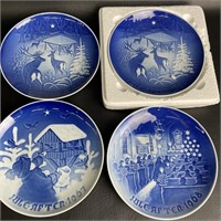 4 Copenhagen Porcelain Plates